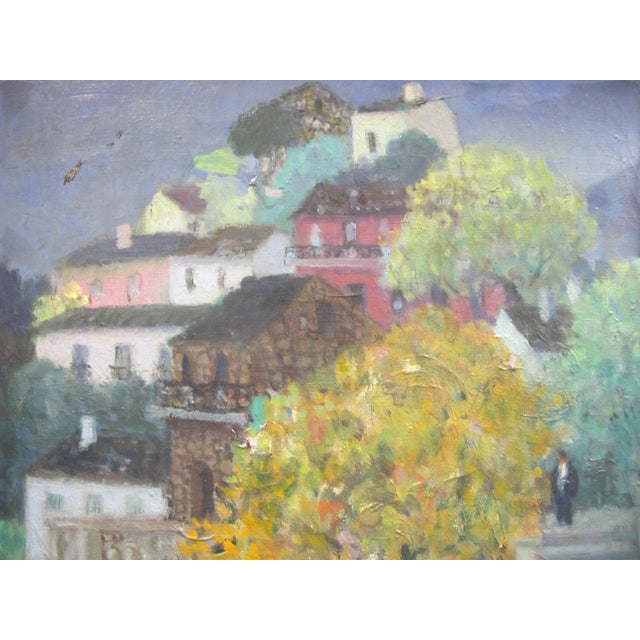 Early 20th Century Francis Smith Gilt Framed Figural Garden Signed Oil Painting Jardin For Sale - Image 5 of 10
