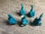 Ceramic Chinese Porcelain Turquoise Ducks, Set of Eight For Sale - Image 7 of 11
