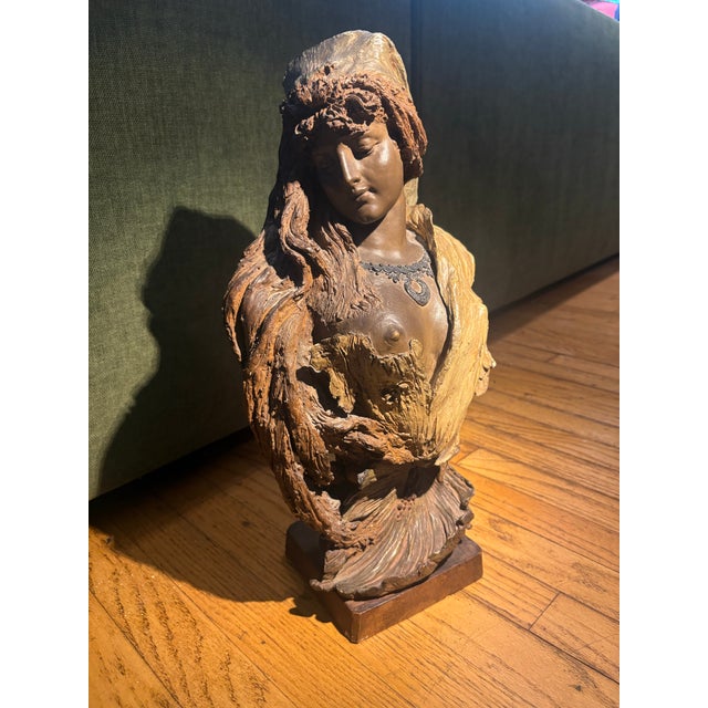 1900 - 1909 1900s Stellmacher Terracotta Bust For Sale - Image 5 of 12