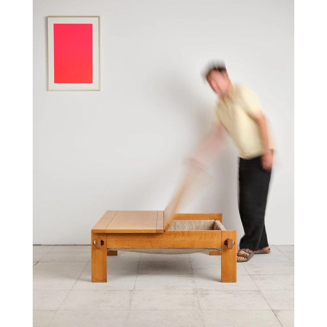 Large Brutalist Coffee Table in Oak by Tage Poulsen, Denmark, 1960s For Sale - Image 4 of 18