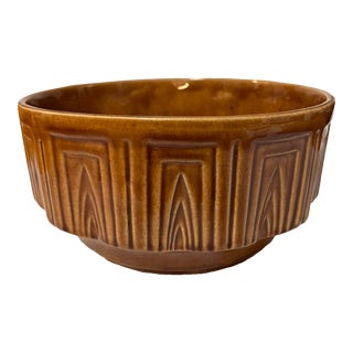 1960s Large Amber Haeger Planter Bowl For Sale