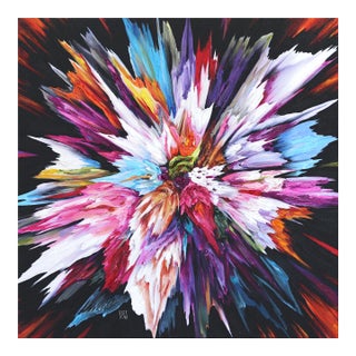 Colorful Abstract "Sausalito Glitch" Original Artwork by Kate Tova For Sale