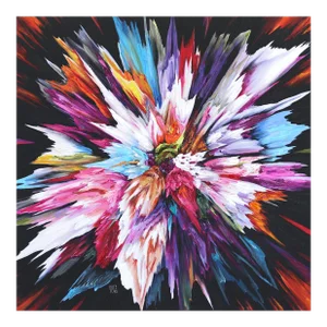 Colorful Abstract "Sausalito Glitch" Original Artwork by Kate Tova