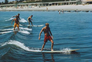 Slim Aarons 'Surfing Brothers' Contemporary Archival Color Photograph Print From the Original Negative by Getty - 16x20