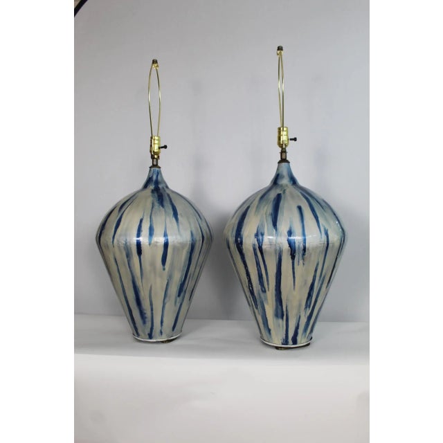 Substantial Mid 20th Century Laural Lamp Influence Lamps - A Pair For Sale - Image 9 of 12