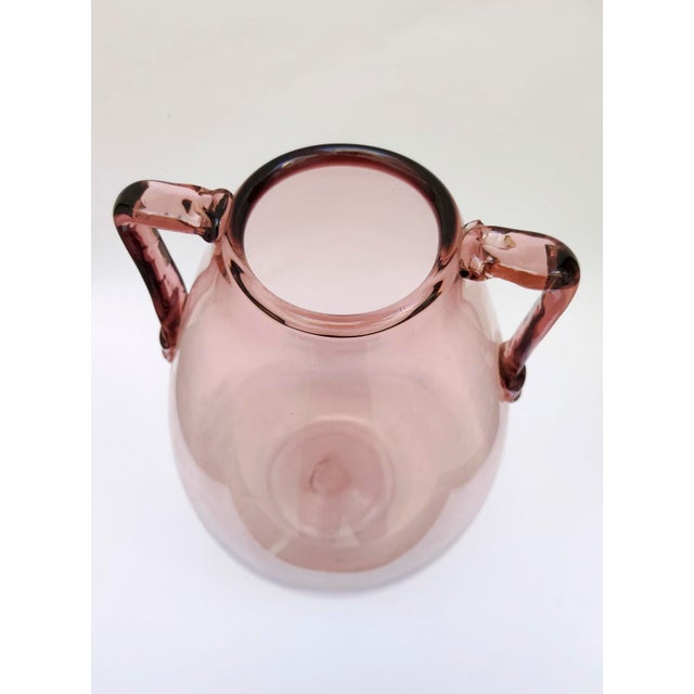 Monumental Murano Amethyst Blown Glass Vase by Vittorio Zecchin, 1930s For Sale - Image 3 of 17