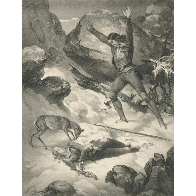 Maurin, Jocelyn Sauvant Laurence de la Mort, 1840, Lithograph For Sale - Image 6 of 10