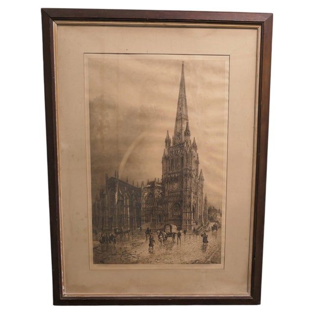 Charles Bird, St. Mary Redcliffe Church in Bristol England, Engraving For Sale - Image 8 of 8