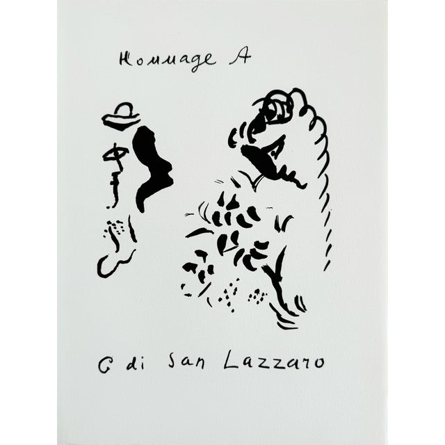 Marc Chagall, Hommage à San Lazzaro, 1975, Lithograph For Sale