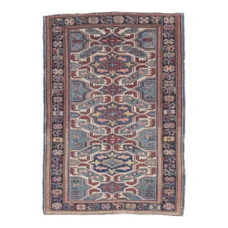 Fine Antique Caucasian Kuba Rug 3’7” X 5’1” For Sale