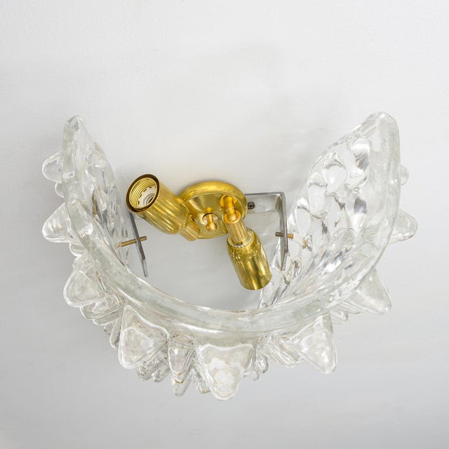 Contemporary Murano Glass Sconces in the Manner of Barovier Toso For Sale - Image 9 of 11