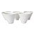 Art Pottery Hand-Thrown White Porcelain Bowls - Set of 5 For Sale