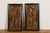 A pair of Chinese Qing Dynasty period hand-carved and lacquered puppet show signs from the 19th century each depicting two...
