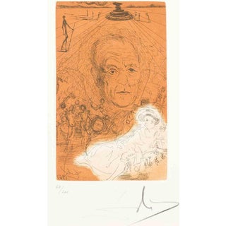 Homage to Konrad Adenauer, 69/200, 1960s, Etching For Sale