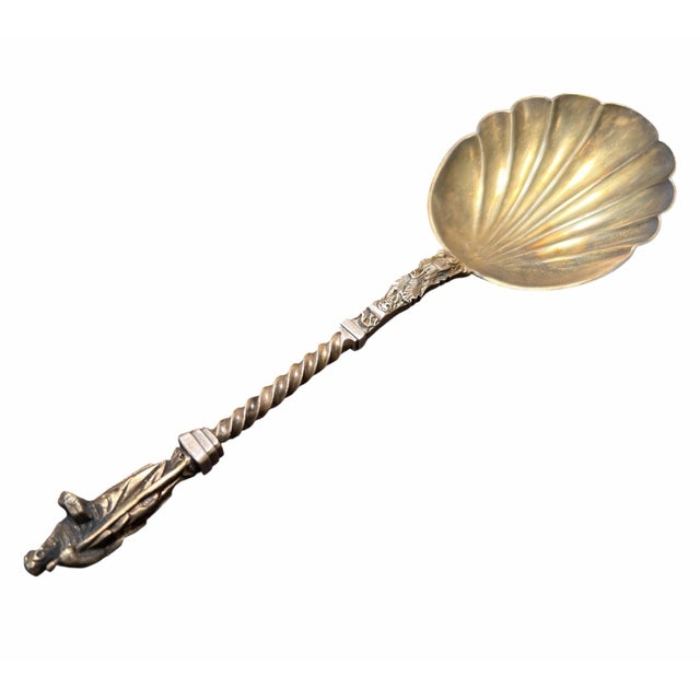 19th Century Antique English Silver Apostle Fruit & Nut Set by Martin Hall & Co Sheffield For Sale - Image 5 of 6