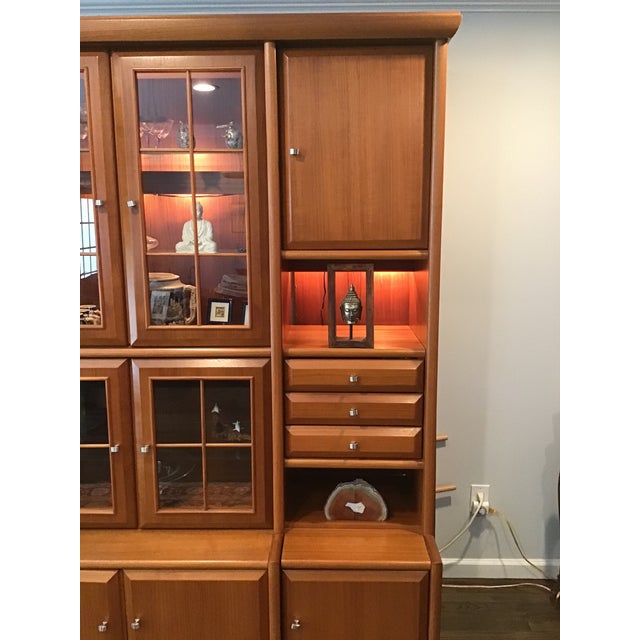 Mid-Century Modern 1960s Teak Wall Unit For Sale - Image 3 of 12