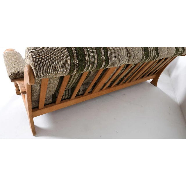 Vintage Danish Modern Sofa Mid Century Oak Frame For Sale - Image 4 of 12