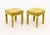Contemporary Pair of Parsons Style Green Velvet Upholstered Stools For Sale - Image 3 of 7