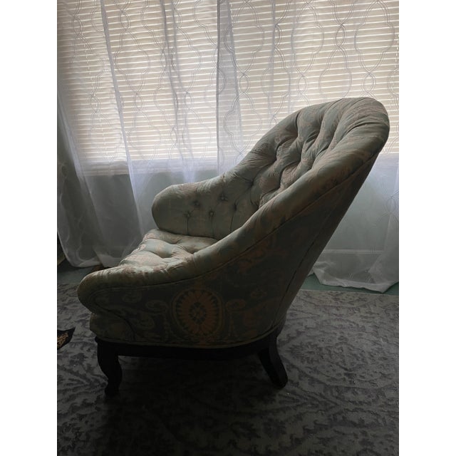 Late 19th Century Antique French Chair Upholstered in Scalamandre Silk
