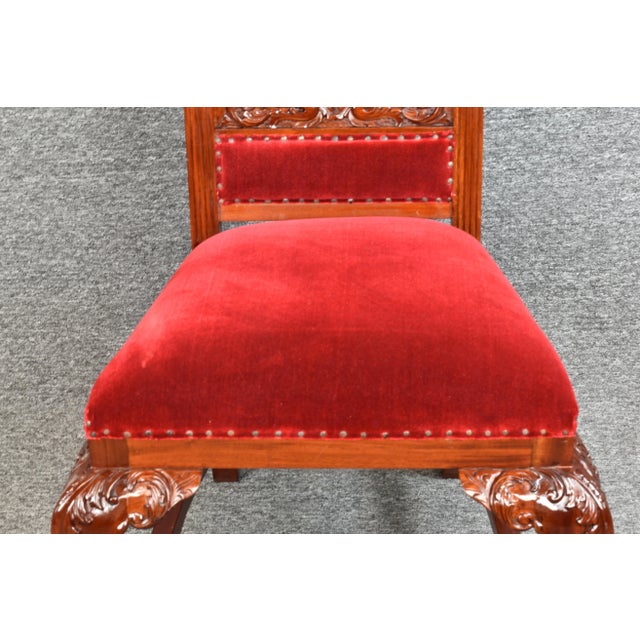 Vintage Renaissance Revival Style Fireside Accent Chair For Sale - Image 10 of 12