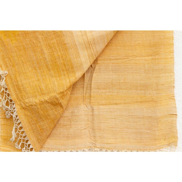 1990s Organic Peace Silk Throw, Golden Blossom For Sale - Image 5 of 6