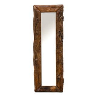 Mirror with Oak Frame For Sale