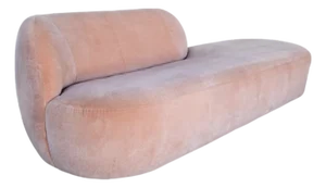 Lee Industries Modern One Arm Slipper Sofa in Velvet
