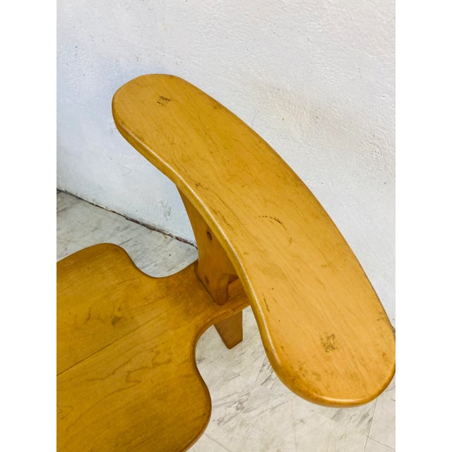 Modern Rustic Modern Wooden Side Chair For Sale - Image 3 of 8