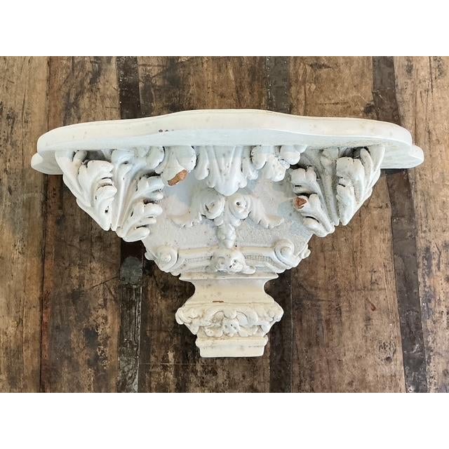 Pair of Vintage Carved Wood Brackets For Sale In West Palm - Image 6 of 12