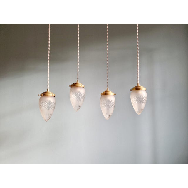 Suspension in Satin Crystal, Early 20th Century For Sale - Image 13 of 16