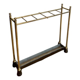 Brass and cast iron umbrella stand. French. Circa 1900 For Sale