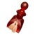 Vintage Red Glass Apothecary Jar/Decanter For Sale