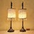 Hollywood Regency Vintage Bridge Arm Table Lamps With Beaded Shades - Pair For Sale - Image 3 of 18