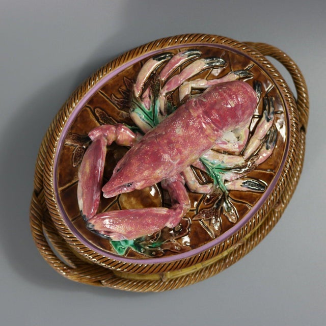 George Jones Majolica Lobster Dish For Sale - Image 10 of 18