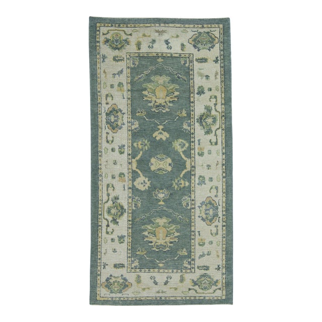 Turkish Oushak Rug 4' x 8'1" #18127 For Sale