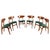 Mid-Century Scandinavian Wood and Green Fabric Chair, 1960s, Set of 6 For Sale - Image 16 of 16