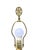 Stiffel Vintage Stiffel Brass Lotus Style Floor Lamp With Glass Table For Sale - Image 4 of 11