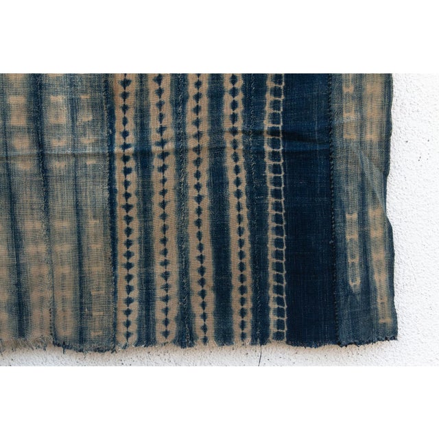 Vintage Malinke African "Royal Patchwork" Indigo Throw For Sale - Image 4 of 6