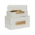 2020s Raffia Boxes - White, Set of 2 For Sale - Image 5 of 12