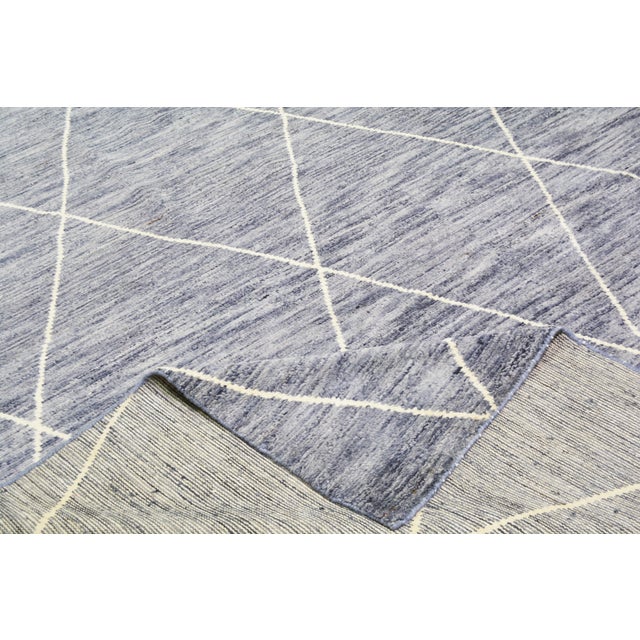 Moroccan Hand Knotted Wool Rug, 8'2"x9'7" For Sale In New York - Image 6 of 6