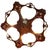 Metal 1920s Art Deco Brass Five Light Romantic Revival Polychrome Candelabra Chandelier For Sale - Image 7 of 7