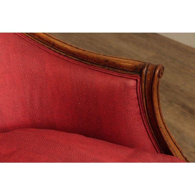 Wood French Louis XV Style Walnut Upholstered Sofa For Sale - Image 7 of 18
