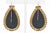 Brown Vintage Inlay Agate, Quartz, Garnets Pierced Dangle Earrings , 1950's Pair Of For Sale - Image 8 of 8
