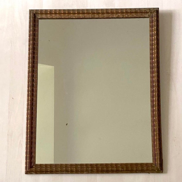 Vintage Mirror in Wooden Frame, 1930, in Worn conditions. Designed 1920 to 1949