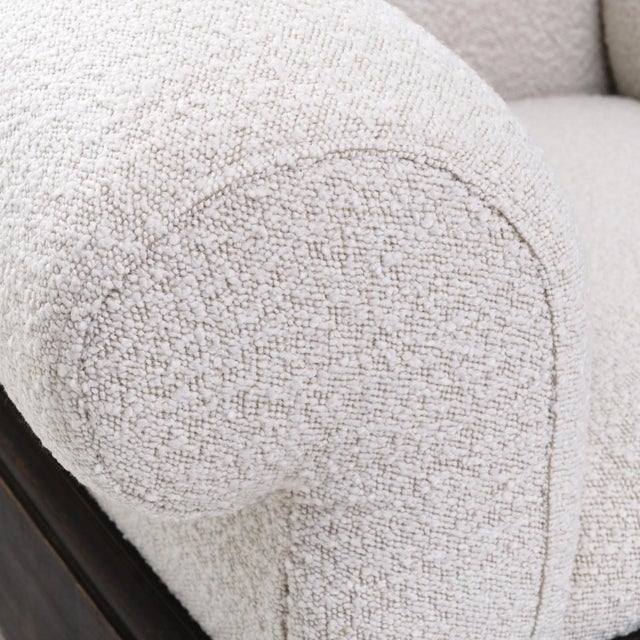 White 20th Century British Wooden Upholstered Armchairs, A Pair For Sale - Image 8 of 10