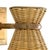 Wood Natural Rattan and Vintage Brass Wall Lamps, Set of 2 For Sale - Image 7 of 9