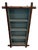 Vintage Folk Art Rustic Twig Wall Shelf With Blue-Green Interior For Sale