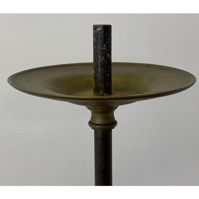19th Century Wrought Iron & Brass Torchieres For Sale - Image 9 of 11