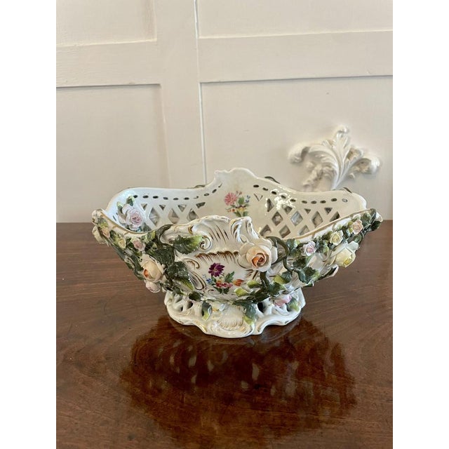 Antique 19th Century Meissen Work Basket Dish, 1880s For Sale - Image 16 of 18