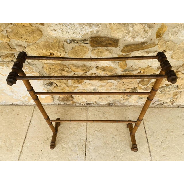Antique French Three-Tiered Towel Stand, 1890s For Sale - Image 4 of 18